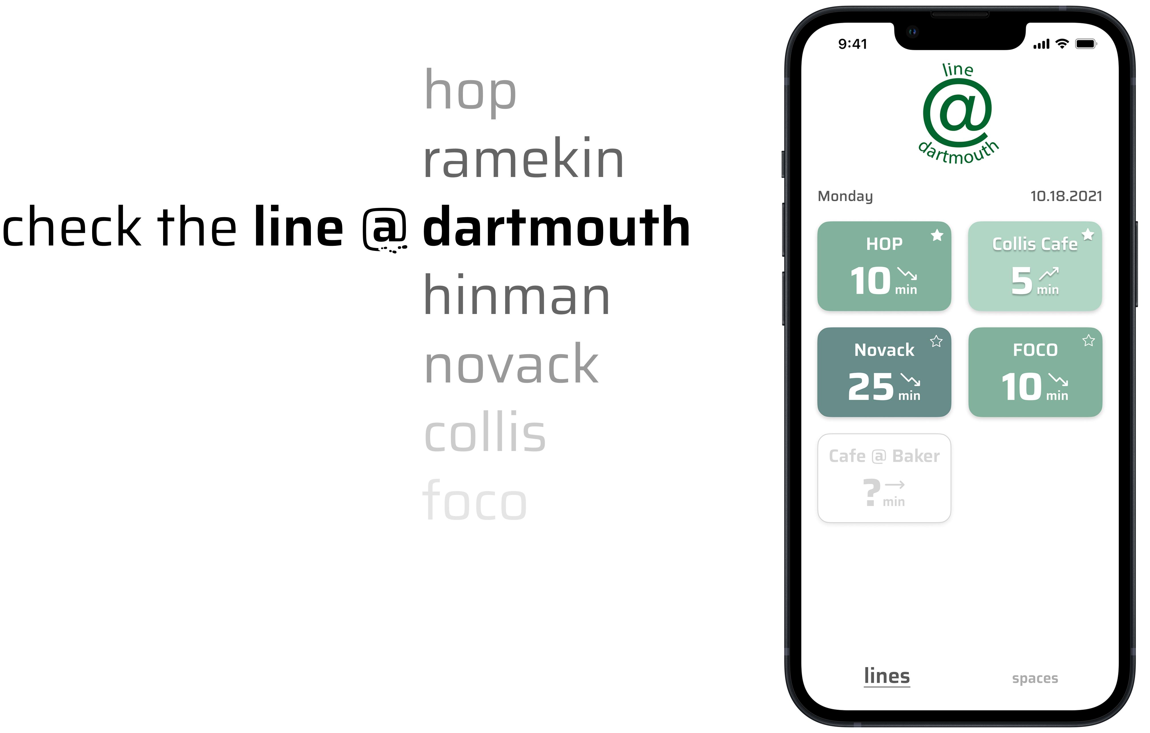 iOS App Store advert for Line at Dartmouth